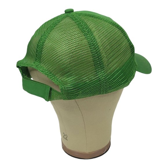 John Deere Mesh Adjustable Strapback Cap Trucker Farmer Hat Logo Patch Green - Picture 9 of 12